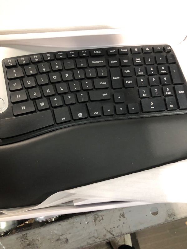 Photo 3 of Nulea Wireless Ergonomic Keyboard, 2.4G Split Keyboard with Cushioned Wrist and Palm Support, Arched Keyboard Design