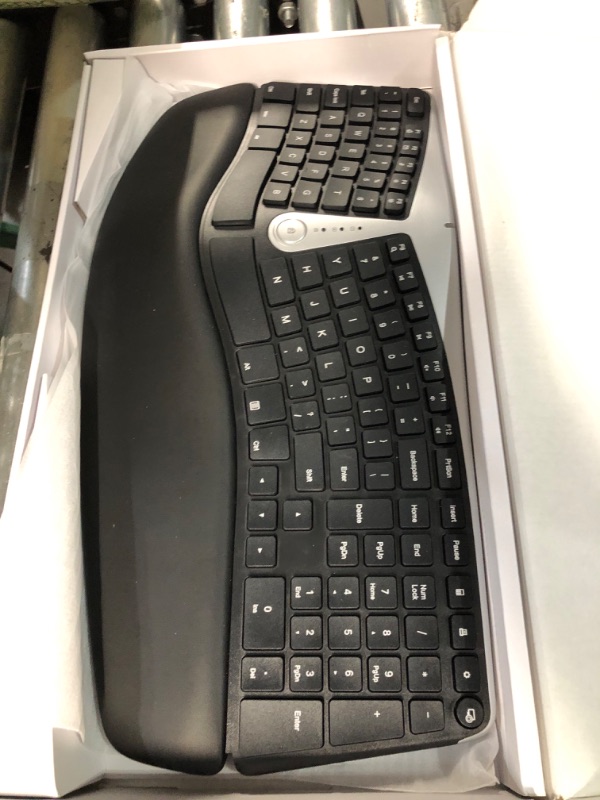 Photo 4 of Nulea Wireless Ergonomic Keyboard, 2.4G Split Keyboard with Cushioned Wrist and Palm Support, Arched Keyboard Design