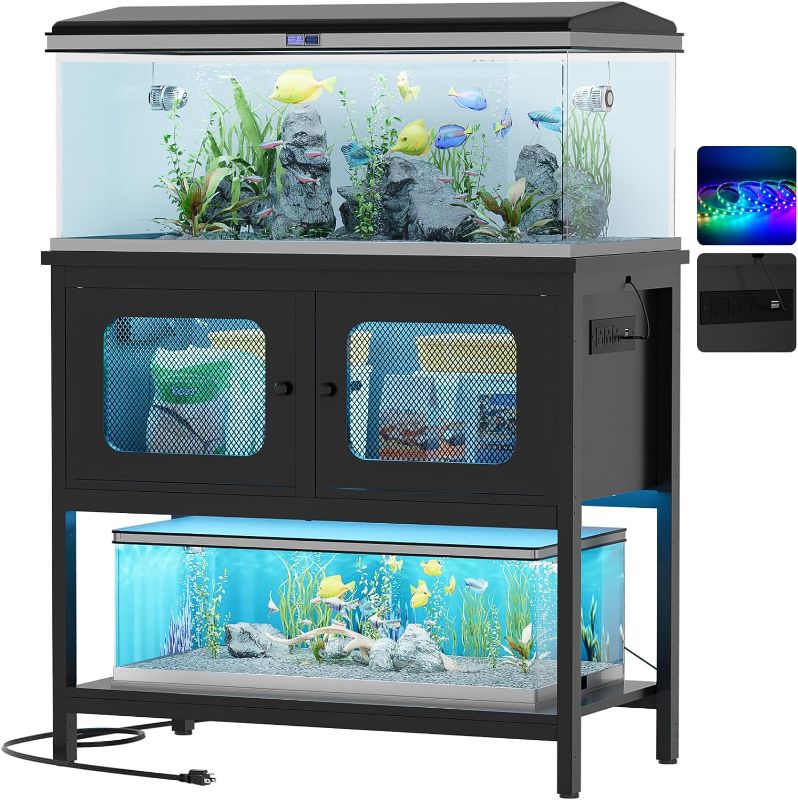 Photo 1 of **STOCK IMAGE IS A REFERENCE ONLY**  Hyomdeck  Fish Tank Stand, Black
