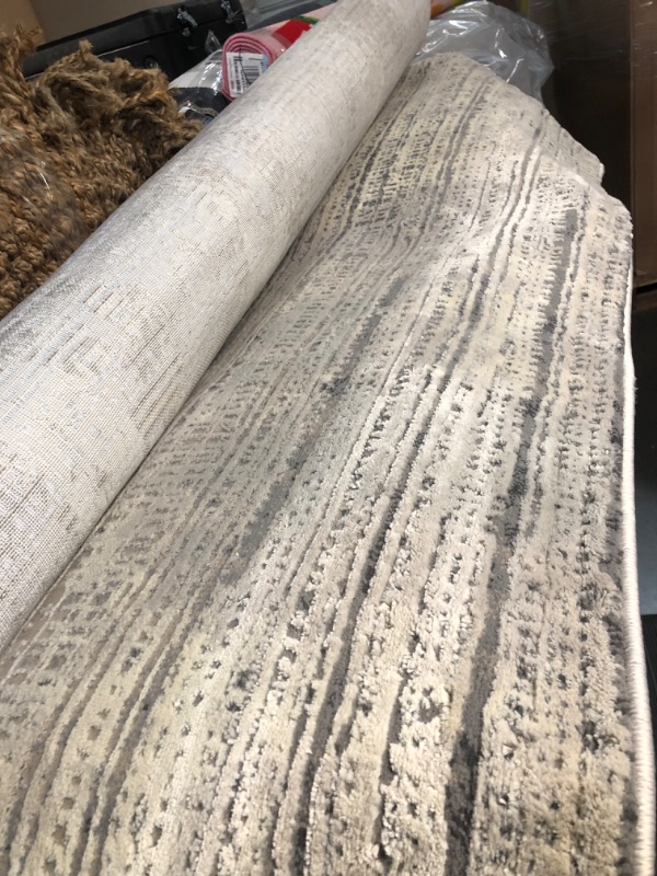 Photo 1 of ***USED AND DIRTY - NO PACKAGING - SEE PICTURES***
Surya Global Alder Washable Area Rug, 6'4" x 9', Taupe