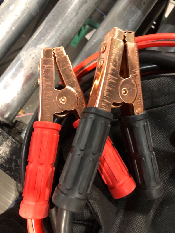 Photo 3 of CARTMAN 1 Gauge 20 Feet Jumper Cables 800AMP Heavy Duty Booster Cables with Carry Bag 20-Feet (1-Gauge)