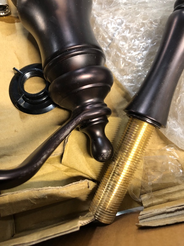 Photo 1 of ***SCRATCHED***Kingston Brass KS7805TPLBS Templeton Widespread Kitchen Faucet with Brass Sprayer, Oil Rubbed Bronze, 8-Inch Center , Oil-Rubbed Bronze