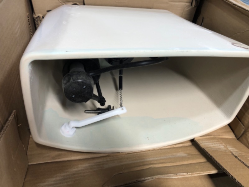 Photo 2 of ***DIRTY/ MISSING TANK LID*** SIMILAR TO STOCK PHOTO***American Standard 4000.101.020 Cadet 3 Flowise 1.28 Gpf 12-inch Rough In Toilet Tank for Concealed Trap Bowl, White
