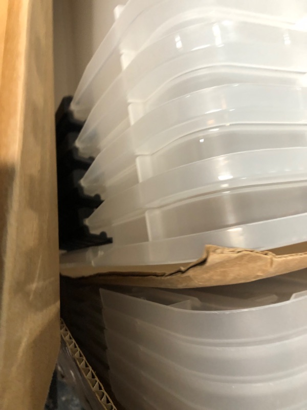 Photo 1 of ***DAMAGED***IRIS USA 53 Quart Stackable Plastic Storage Bins with Lids and Latching Buckles, 5 Pack 