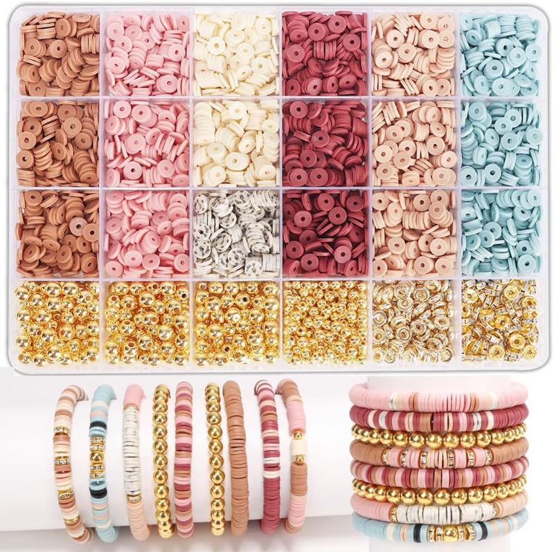 Photo 1 of ***SIMILAR TO STOCK PHOTO*** (2 PACK) LFLIUN Clay Beads Bracelet Kit Friendship Bracelet Making Kit 
