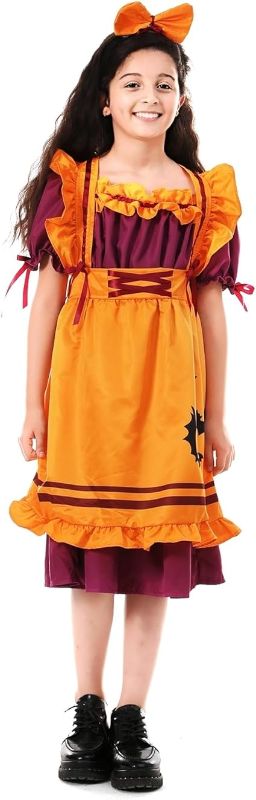 Photo 1 of Halloween Pumpkin Maid Dress Girls Magic Pumpkin Lantern Dress Evil Bat Witch Dress for Uniform Cosplay
