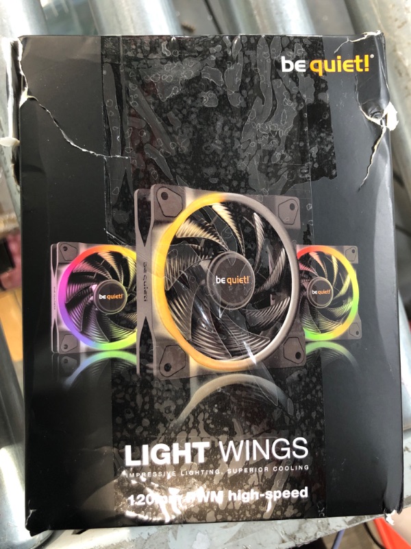 Photo 2 of be quiet! Light Wings 120mm PWM High Speed Low Noise Premium ARGB Cooling Fan | 4-Pin | Ideal for Radiators and Heat Syncs | 3-Pack | Black | BL077