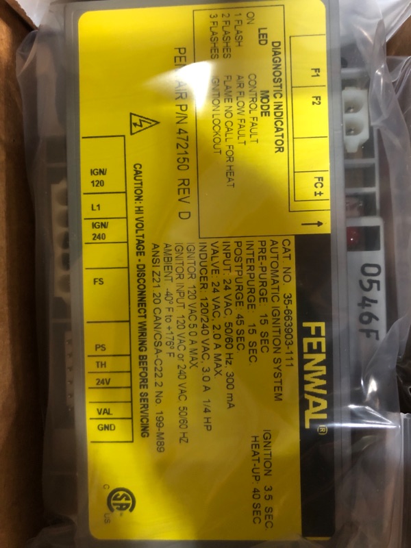 Photo 1 of Pentair 472449 Module Ignition Control Replacement MiniMax NT TSI Pool and Spa Heater
