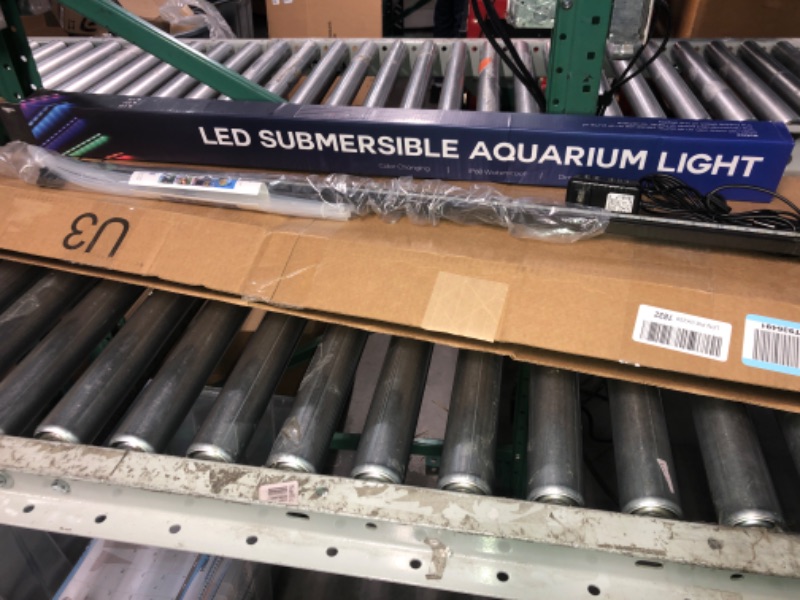 Photo 2 of (PARTS ONLY) (NO RETURNS) (ITEM DOES NOT TURN ON) SZMiNiLED 35" Aquarium Light with Air Bubble Hole, 5050 RGB LED Fish Tank Light with 16 Colors and 4 Modes, IP68 Waterproof LED Aquarium Lights with Remote Controller for Fish Tank (88CM) 35 Inch