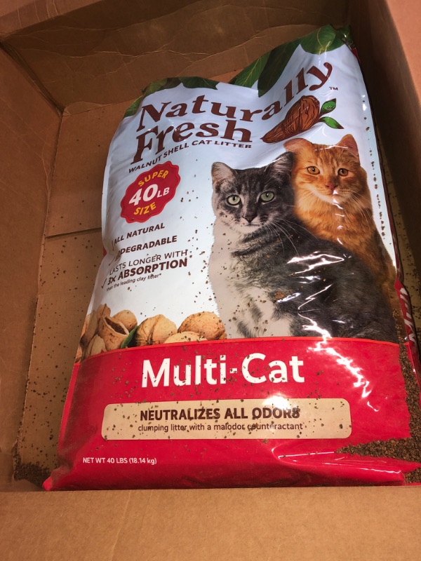 Photo 2 of (NO RETURNS) Naturally Fresh Cat Litter - Walnut Multi-Cat Unscented 40 lb