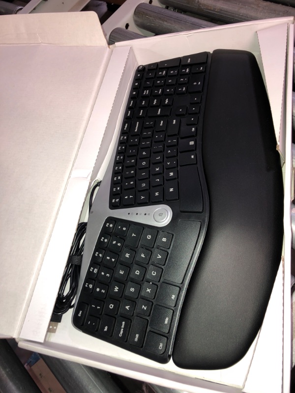 Photo 2 of Nulea Ergonomic Keyboard, Wired Split Keyboard with Pillowed Wrist and Palm Support