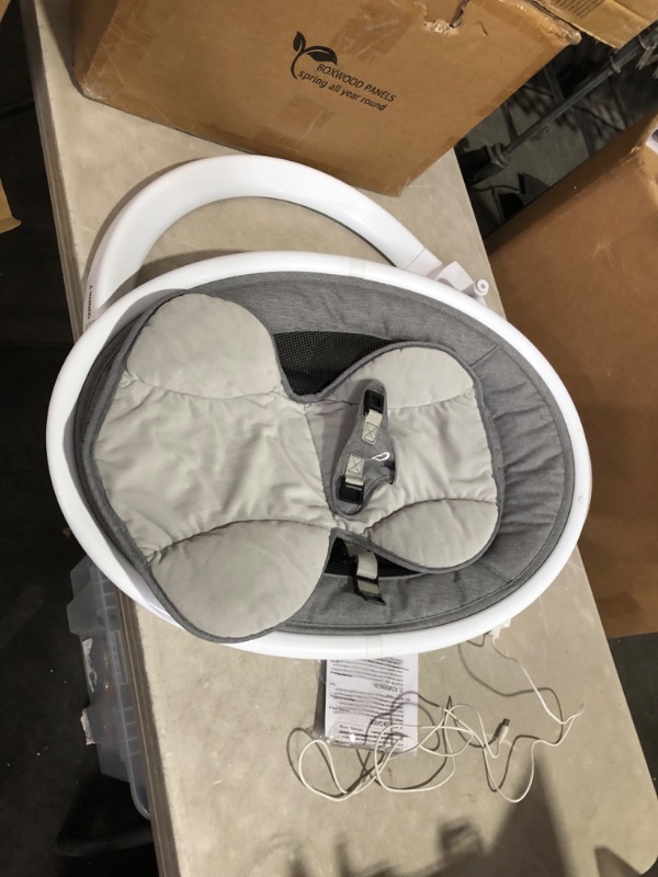 Photo 5 of ***USED - DIRTY - LIKELY MISSING PARTS - UNABLE TO TEST***
Munchkin Bluetooth Enabled Lightweight Baby Swing with Natural Sway in 5 Ranges of Motion, Includes Remote Control