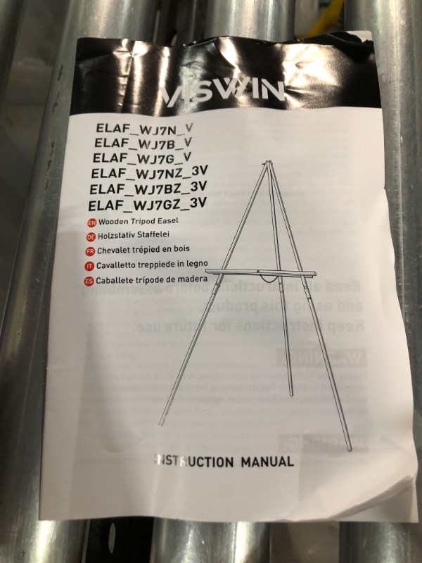 Photo 4 of ***POSSIBLE MISSING PIECES***
VISWIN 63" Wooden Tripod Display Easel Stand for Wedding Sign, Poster, A-Frame Artist Easel Floor with Tray for Painting, Canvas, Foldable Easel - Natural Natural 1 PCS