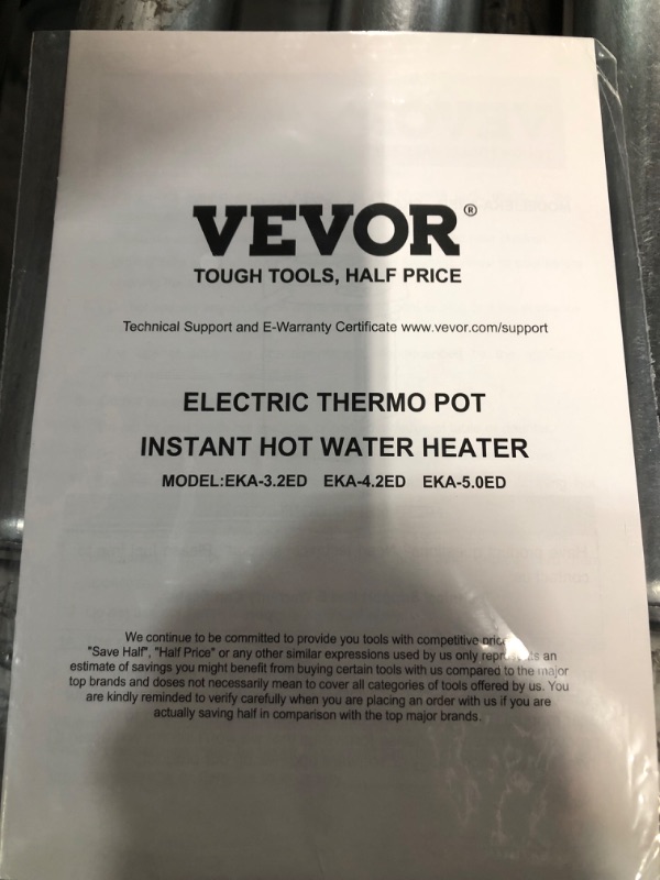 Photo 3 of **NON FUNCTIONAL** PARTS ONLY**VEVOR Hot Water Dispenser, Adjustable 4 Temperatures Water Boiler and Warmer, 304 Stainless Steel Countertop Water Heater, 3-Way Dispense for Tea, Coffee and Baby Formula, 5L/169 oz NO REFUNDS