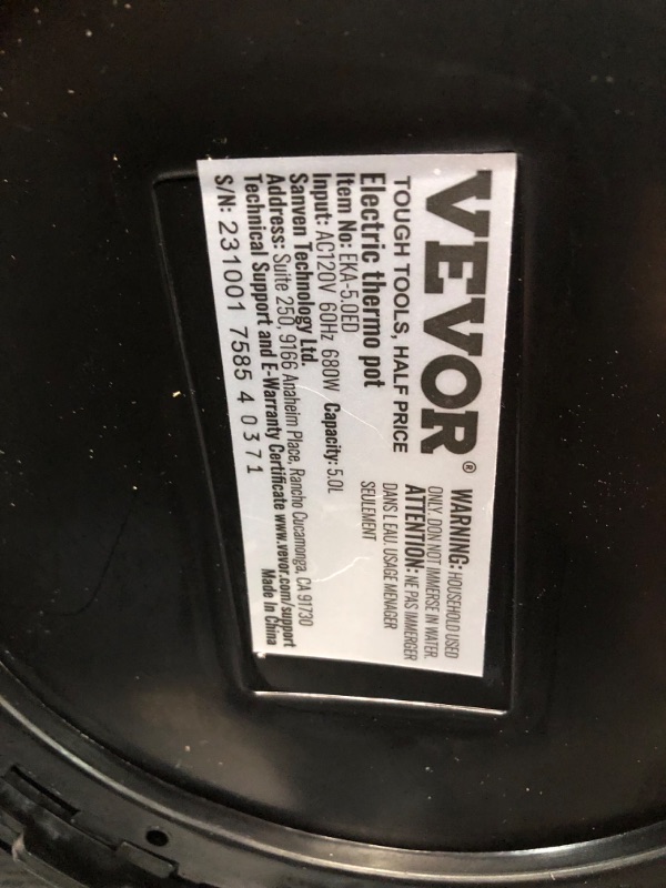 Photo 4 of **NON FUNCTIONAL** PARTS ONLY**VEVOR Hot Water Dispenser, Adjustable 4 Temperatures Water Boiler and Warmer, 304 Stainless Steel Countertop Water Heater, 3-Way Dispense for Tea, Coffee and Baby Formula, 5L/169 oz NO REFUNDS