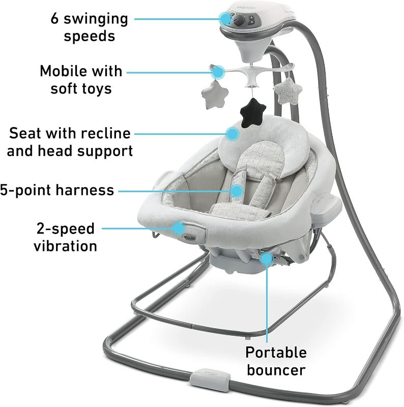 Photo 5 of (READ FULL POST) Graco - DuetConnect LX Swing and Bouncer, Redmond