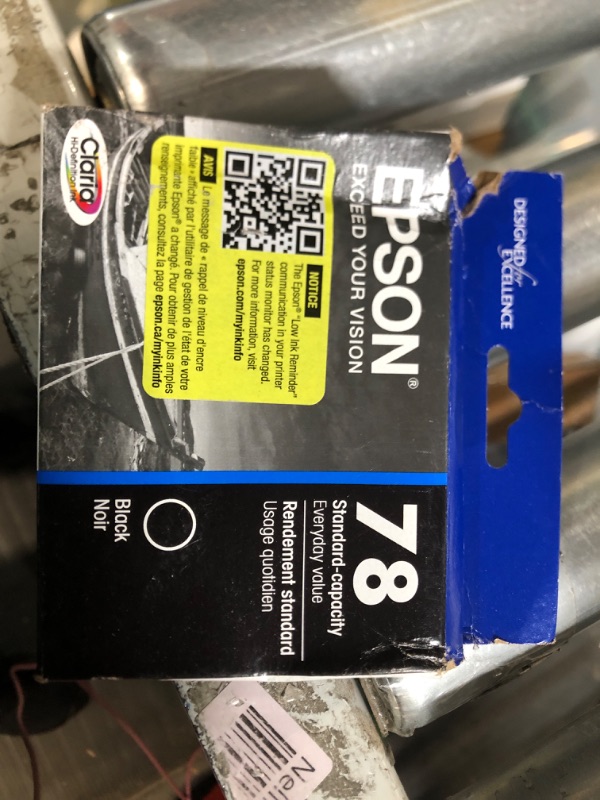 Photo 2 of EPSON T078 Claria Hi-Definition Ink Standard Capacity Black Cartridge (T078120-S) for select Epson Artisan Photo Printers