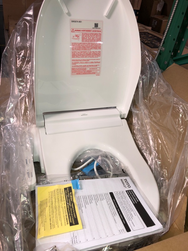 Photo 2 of (READ FULL POST) TOTO SW3074#01 WASHLET C2 Electronic Bidet Toilet Seat with PREMIST and EWATER+ Wand Cleaning, Elongated, Cotton White C2 Elongated Cotton White