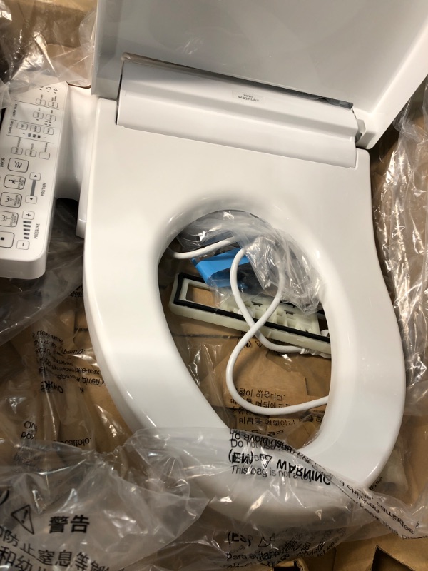 Photo 3 of (READ FULL POST) TOTO SW3074#01 WASHLET C2 Electronic Bidet Toilet Seat with PREMIST and EWATER+ Wand Cleaning, Elongated, Cotton White C2 Elongated Cotton White