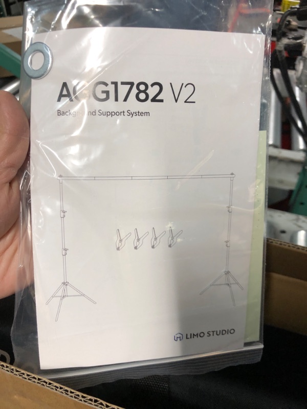 Photo 4 of LimoStudio (Heavy Duty) 12.4 ft. Wide x 10 ft. Tall Backdrop Stands, High Stability with 1.45" Thick Pole, Adjustable Width & Length, Background Support System Kit with Super Spring Clamps, AGG1782 12.4 ft. Backdrop Stand
