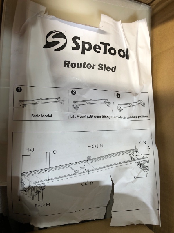 Photo 3 of SpeTool Router Sled for Leveling Wood Slab Woodworking, X Y Z 3 Axis Adjustable Slab Flattening Mill DIY CNC Router Machine