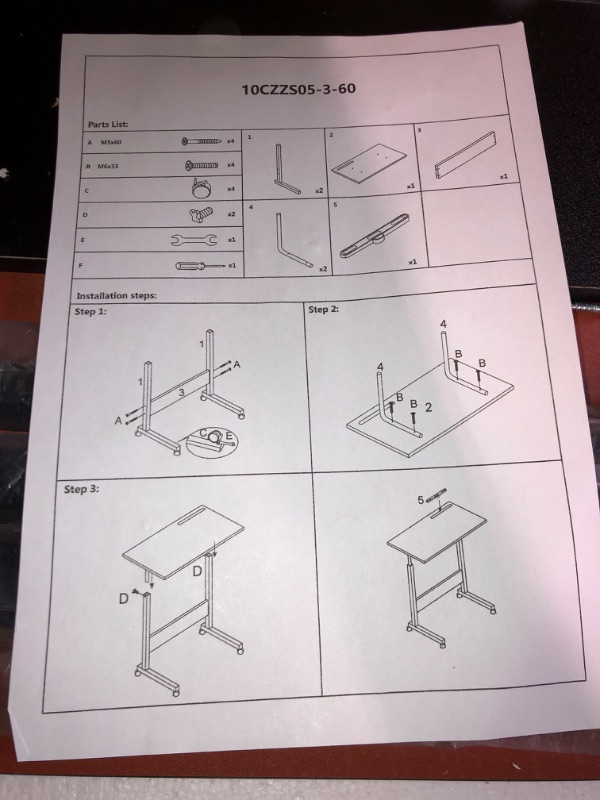 Photo 3 of (SIMILAR TO STOCK PHOTO)
DlandHome Rolling Desk Mobile Standing Desk Mobile Side Table 23.6 Inches w/Wheels Adjustable Movable Portable Laptop Computer Stand for Bed Sofa,DUS-05#1-60FG-FBA 23.6 Inch Retro