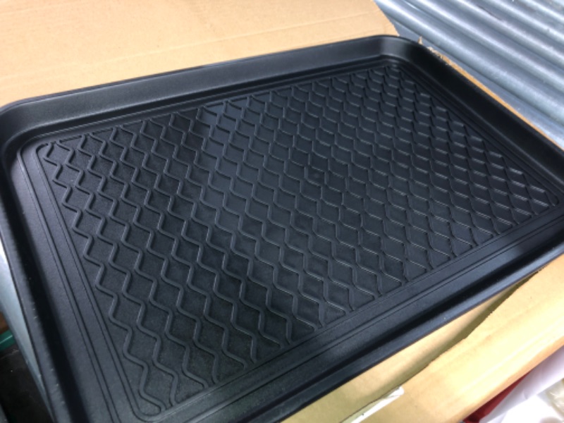 Photo 2 of (1 PIECE) 
Stalwart 75-ST6014 All Weather Boot Tray-Water Resistant Plastic Utility Shoe Mat (Black---Small