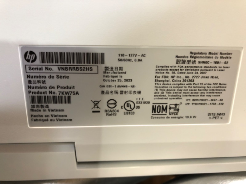 Photo 3 of ***NONREFUNDABLE - NOT FUNCTIONAL - FOR PARTS ONLY - SEE COMMENTS***
HP Color LaserJet Pro M283fdw Wireless All-in-One Laser Printer, Remote Mobile Print, Scan & Copy, Duplex Printing, Works with Alexa (7KW75A), White