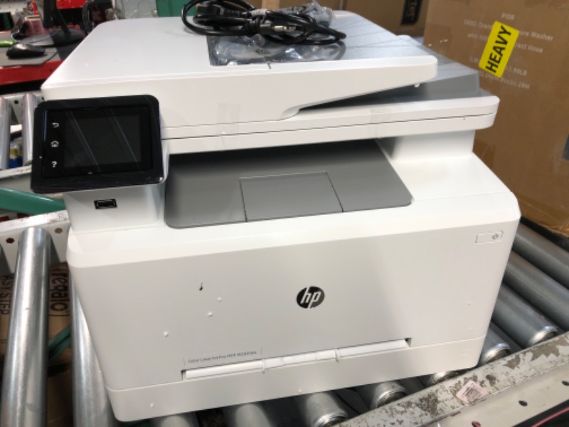 Photo 2 of ***DAMAGED - UNTESTED - SEE COMMENTS***
HP Color LaserJet Pro M283fdw Wireless All-in-One Laser Printer, Remote Mobile Print, Scan & Copy, Duplex Printing, Works with Alexa (7KW75A), White