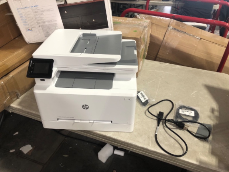 Photo 8 of HP Color LaserJet Pro M283fdw Wireless All-in-One Laser Printer, Remote Mobile Print, Scan & Copy, Duplex Printing, Works with Alexa (7KW75A), White