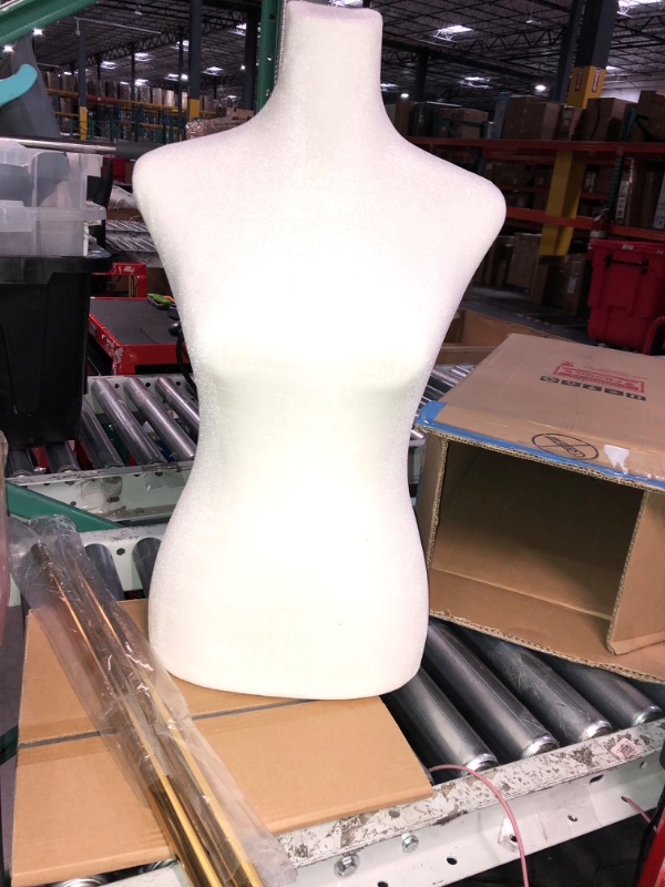 Photo 2 of (READ FULL POST) Mannequin Dress Form 61-69 Inch Height Adjustable Female Model Display Mannequin Body High Density Foam with Metal Bracket and Rectangular Base for Sewing Dressmakers Dress Jewelry Display, Beige XXS