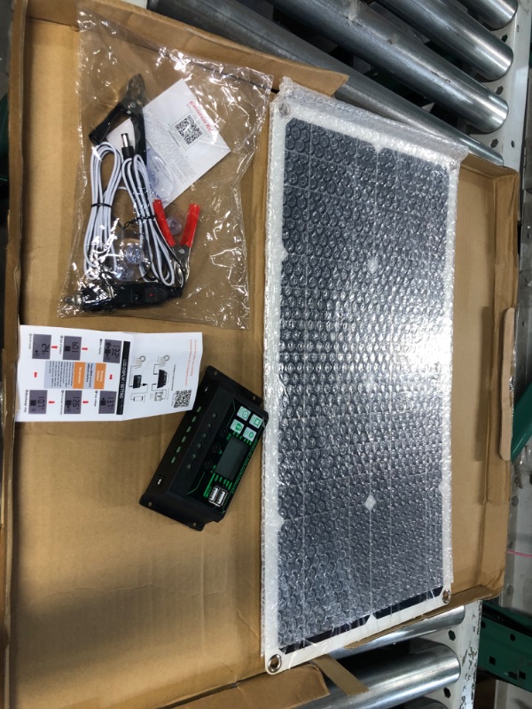 Photo 2 of 30W 12V 24V Solar Panel Kit, Solar Panel Maintainer with Voltage Controller and SAE Cable Adapters