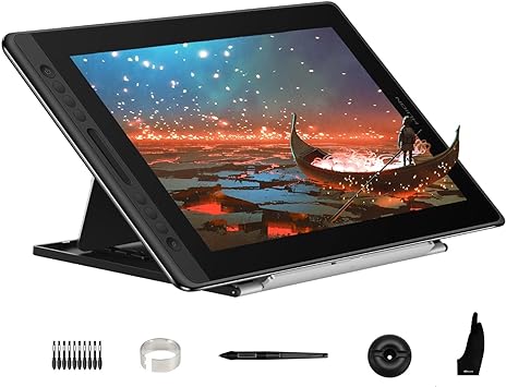 Photo 1 of Huion Kamvas Pro 16 15.6 Graphic Drawing Monitor Display Pen Display+Touch Strip