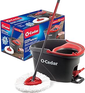Photo 1 of (PARTS ONLY/NO REFUNDS) EasyWring Microfiber Spin Mop, Bucket Floor Cleaning System, Red, Gray