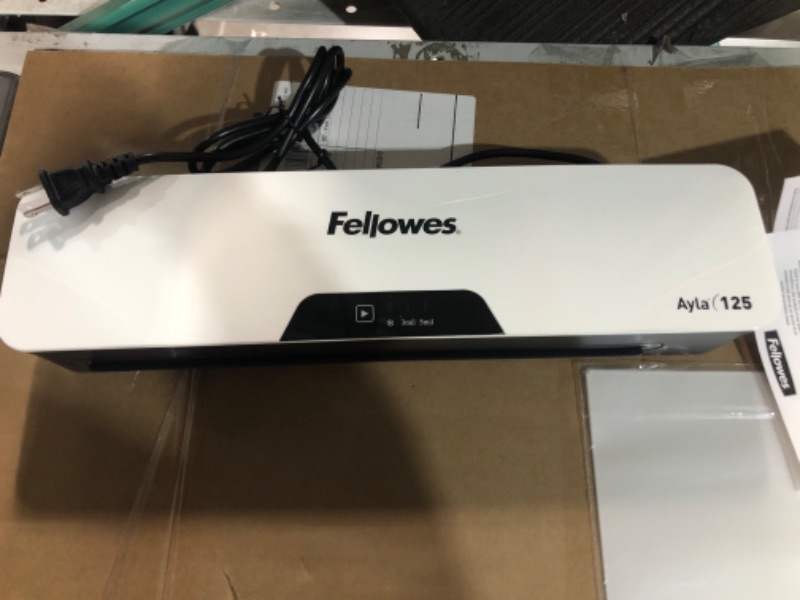 Photo 4 of (see notes) Fellowes Ayla 125 with Rapid 1 Minute Warm Up Paper Laminator Including Pouch Starter Kit.