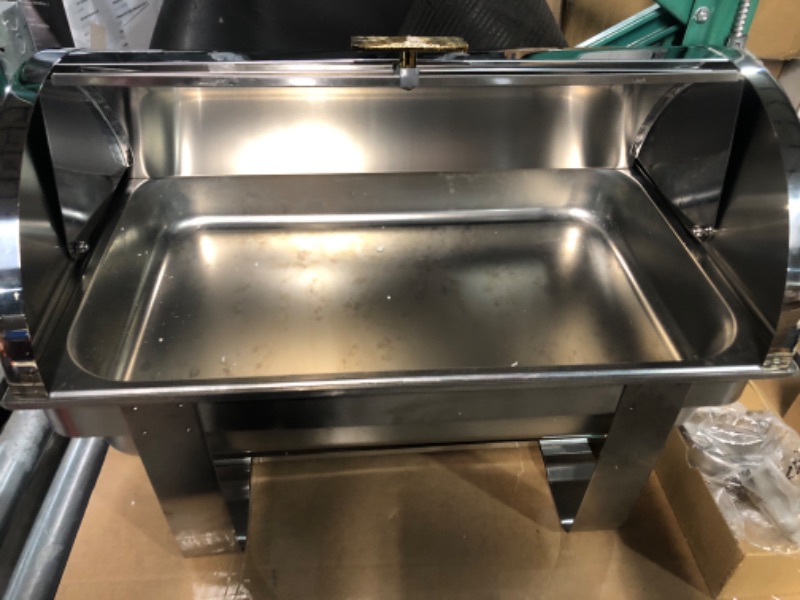 Photo 4 of (SEE NOTES) Winware Chafer, 8 quart, Stainless Steel Roll Top