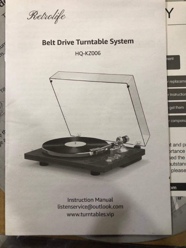 Photo 3 of Turntables Belt-Drive Record Player with Wireless Output Connectivity, Vinyl Player Support 33&45 RPM Speed Phono Line Output USB Digital.