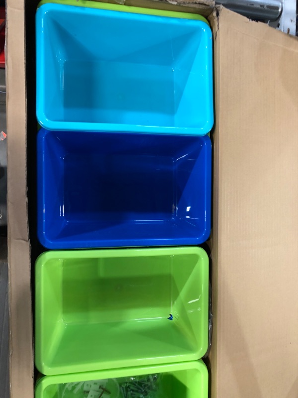 Photo 1 of (See Notes) 12 Pieces Plastic Cubby Bins Office Kids Storage Container Kids Toy Storage Organizer Bins