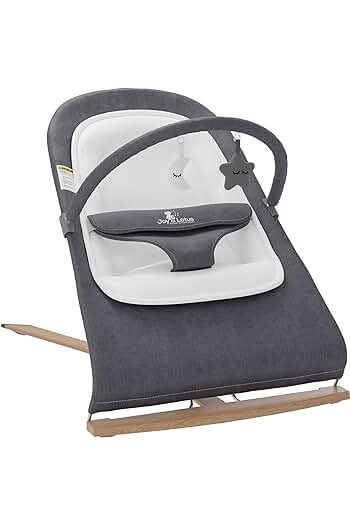 Photo 2 of Baby Bouncer Seat for Infants with Wood Accents - Newborn Bouncer for Babies