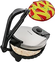 Photo 1 of 10inch Roti Maker by StarBlue with FREE Roti Warmer - The automatic Stainless Steel Non-Stick Electric machine to make Indian style Chapati, Tortilla, Roti AC 110V 50/60Hz