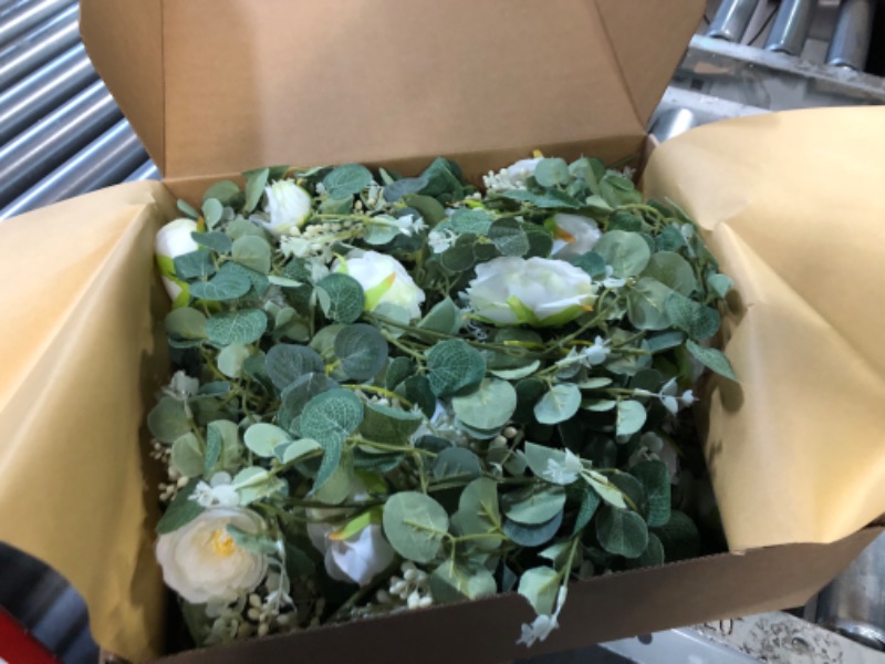 Photo 1 of Artificial Arch Flowers Kit(Pack of 4),2Pcs Artificial Flower Arch Decor, 2Pcs Drapes