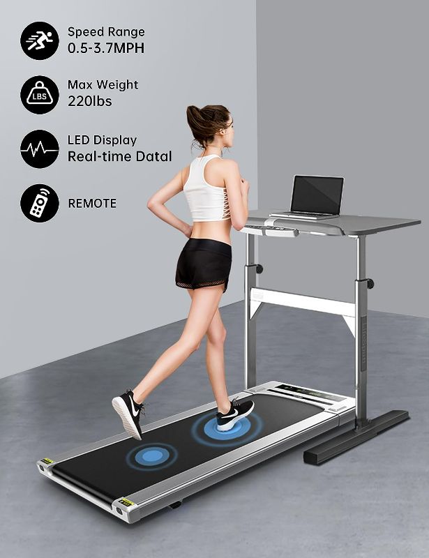 Photo 5 of (READ FULL POST) RHYTHM FUN Walking Pad Treadmill,Under Office Desk Treadmill,Portable Treadmills 