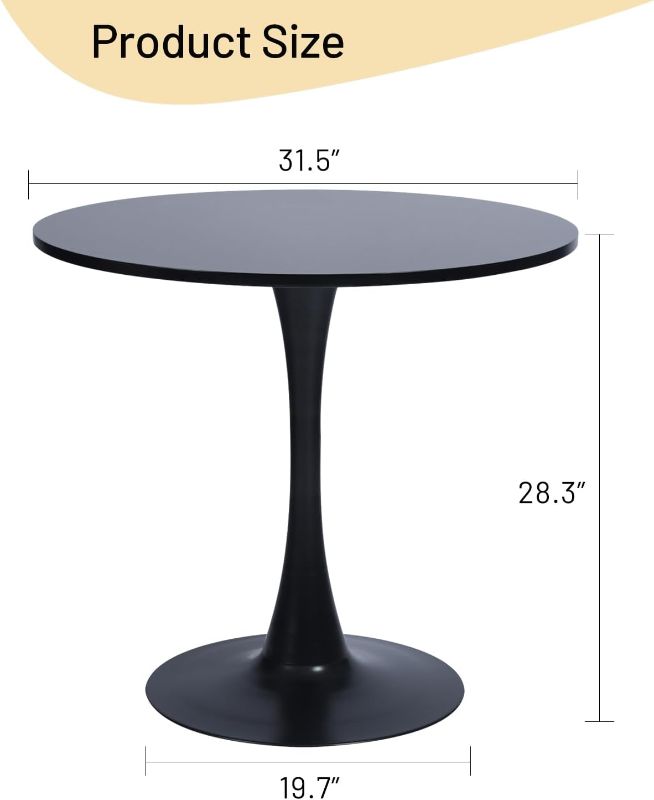 Photo 5 of (READ FULL POST) FurnitureR 31.5 inches Contemporary Circle Dining Table Round for 2-4 Persons 