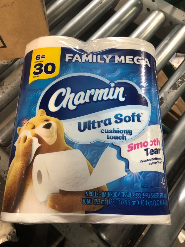 Photo 2 of ***READ NOTES***Charmin Ultra Soft Cushiony Touch Toilet Paper, 18 Family Mega Rolls = 90 Regular Rolls