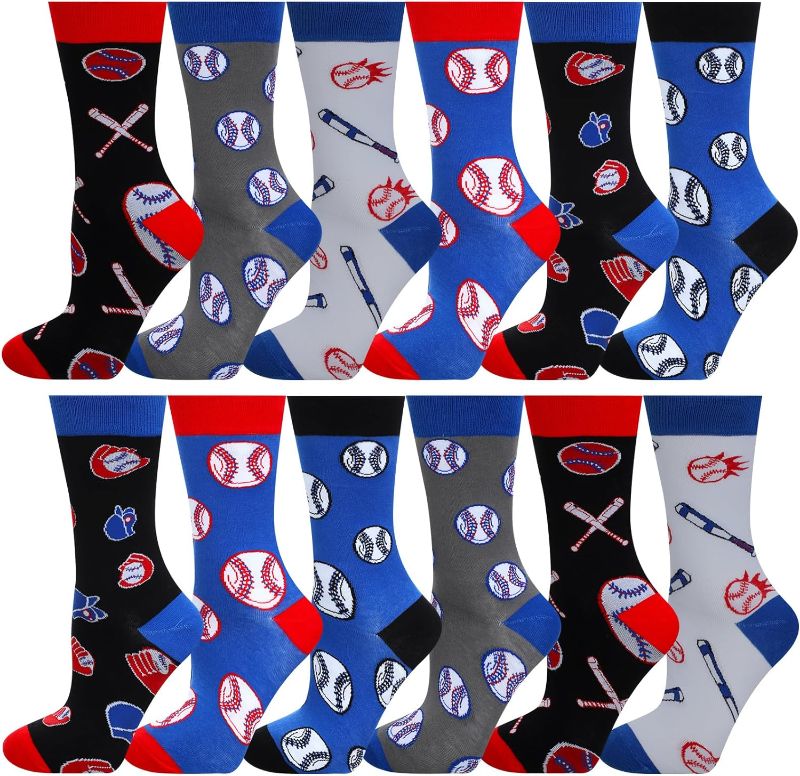 Photo 1 of 12 Pairs of Hockey Socks Novelty Socks Boys Sports Socks Hockey Soccer Baseball Novelty Socks Gift For Boys Girls
