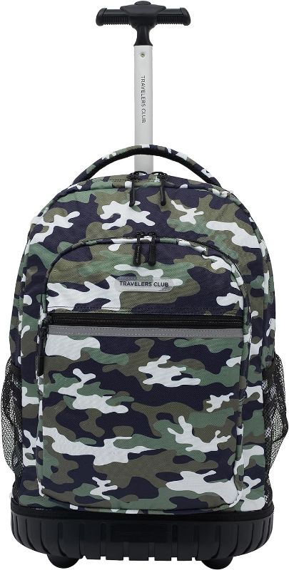 Photo 1 of ***DAMAGED READ NOTES***Travelers Club Rolling Backpack with Shoulder Straps, Camo, 18-Inch
