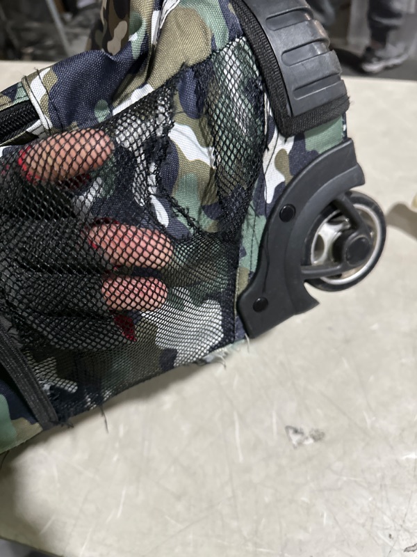 Photo 4 of ***DAMAGED READ NOTES***Travelers Club Rolling Backpack with Shoulder Straps, Camo, 18-Inch
