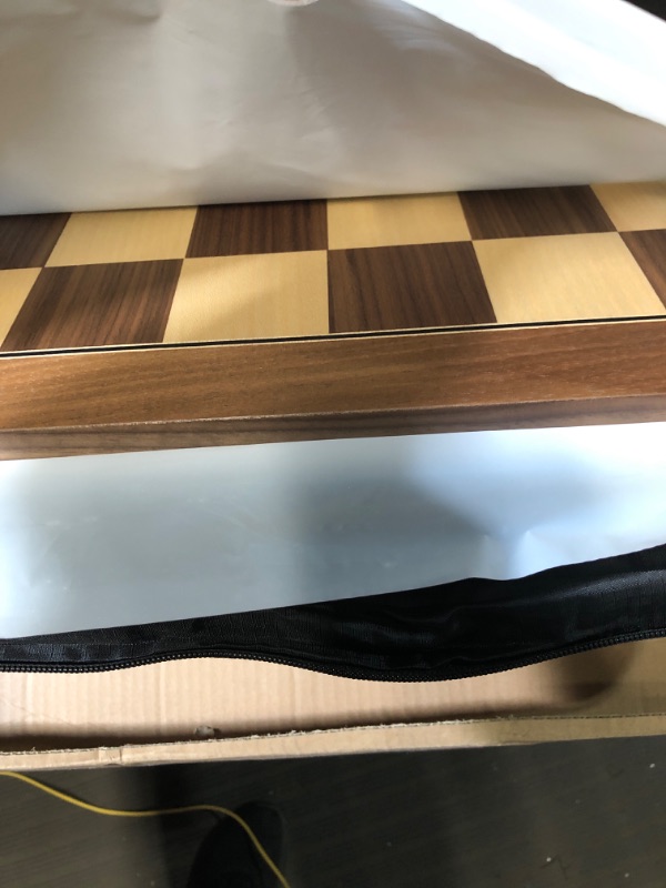 Photo 3 of A&A 21.25" Professional Wooden Tournament Chess Board/Walnut & Maple Inlaid / 2.25" Squares w/o Notation 21.25” / 54cm Walnut & Maple Inlaid - W/O Notation