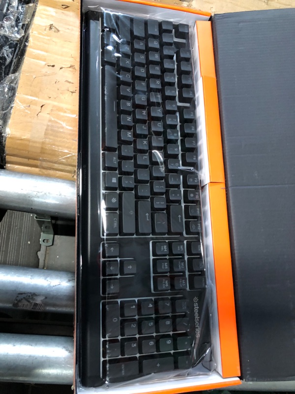 Photo 2 of SteelSeries Apex 3 RGB Gaming Keyboard – 10-Zone RGB Illumination – IP32 Water Resistant – Premium Magnetic Wrist Rest (Whisper Quiet Gaming Switch)