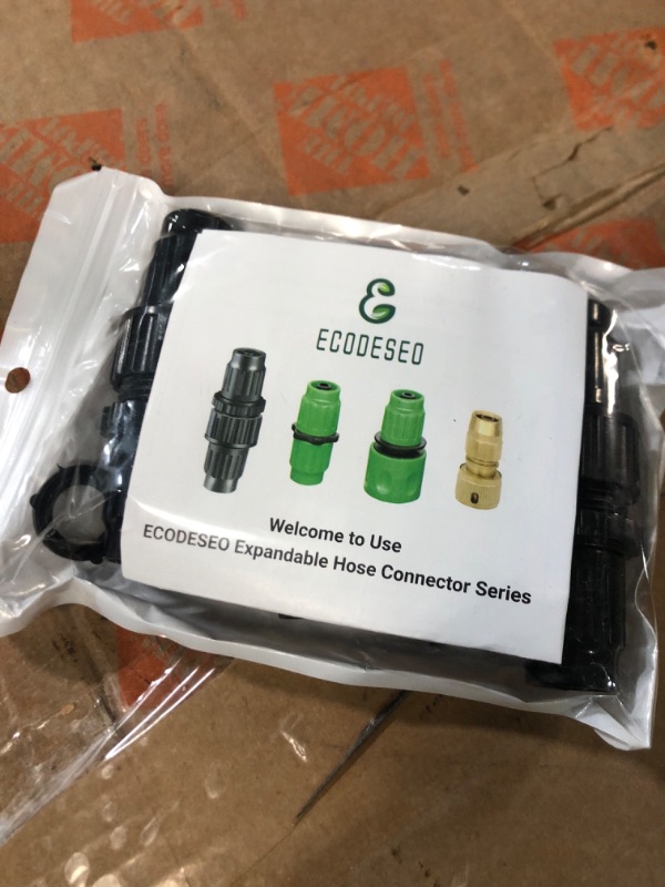 Photo 5 of * 2 PACK * ECODESEO Expandable Garden Hose Repair Kit, Male and Female Hose End Repair Fittings/Connectors, Plastic Flex Hose Repair Kit, 4 Set